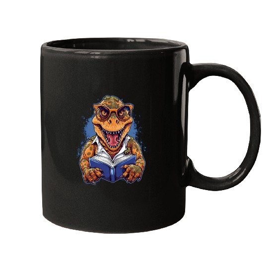 Book Lover Cute TRexs Reading Teacher Librarian Women Kids Mugs