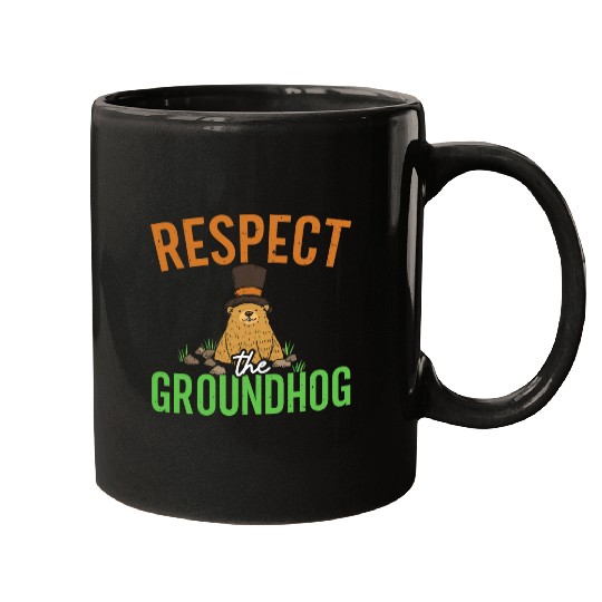 Respect The Groundhog Woodchuck Whisperer Groundhog Day Mugs