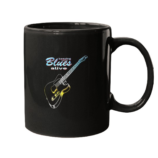 Guitarist Blues Guitar Keeping the Blues alive Guitar Mugs