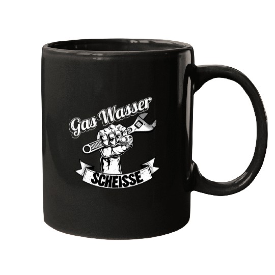 Plumbers Job Plant mechanic gas water shit installer plumber Mugs