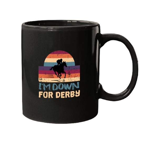 Im Down For Derby Day Horse Racing Jockey Equestrian Race 21 Mugs