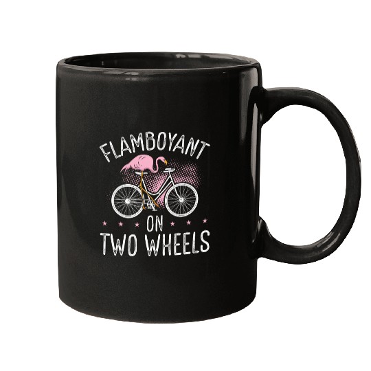 Flamboyant On Two Wheels Bicycle Cycling Mugs