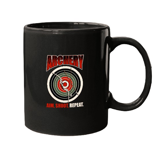 Funny Archery Aim Shoot Repeat Bow Shooting Archer Mugs