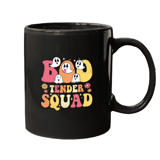 Bootender Squad Groovy Halloween Bartender Funny Mugs