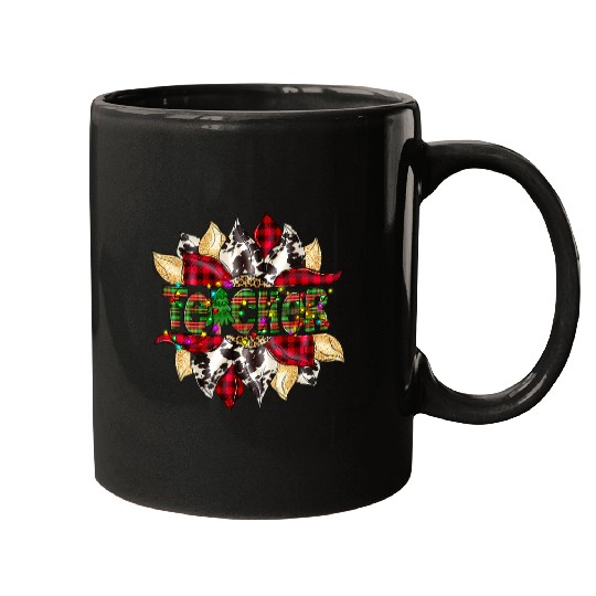 Love Teacher Math Christmas Teacher Life Matching Pajama Mugs