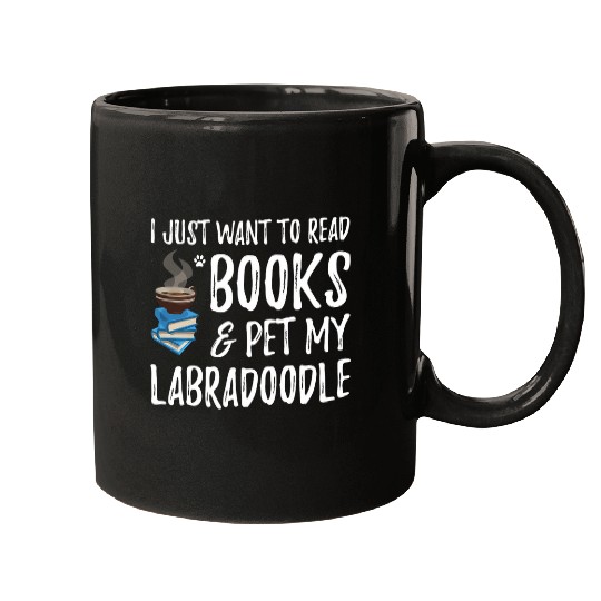 Labradoodle Avid Book Reader Funny Dog Mom Gift Mugs