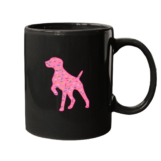 German Shorthair Pointer GSP MOM DAD Donut Design Mugs