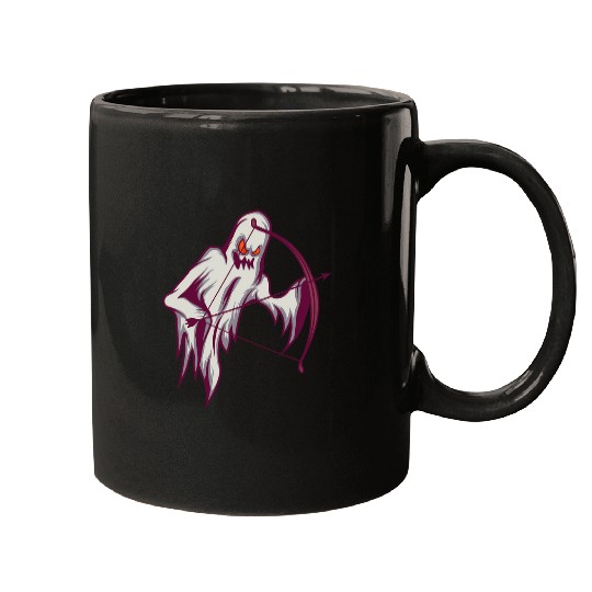 Funny Archery ghosts Halloween Hunting Costume Mugs