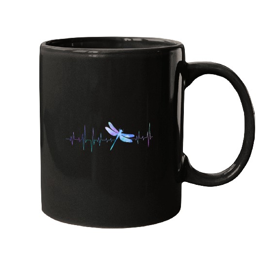 Dragonfly Pulse Heartbeat 2Nature Insect Lover Entomologist Mugs