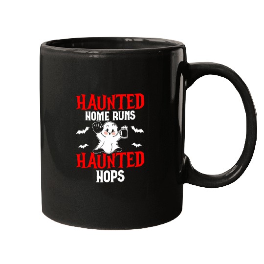 Halloween Baseball Pitcher Softball Catcher Beer Drinking 2 Mugs