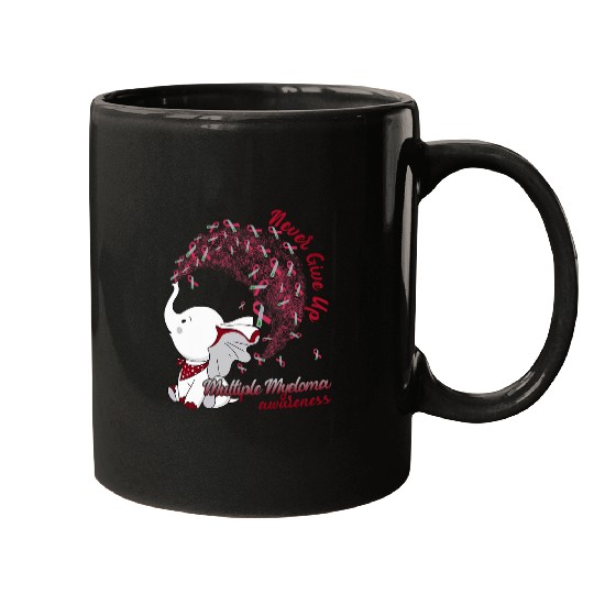 Elephant Ribbon Multiple Myeloma Awareness Support Mugs