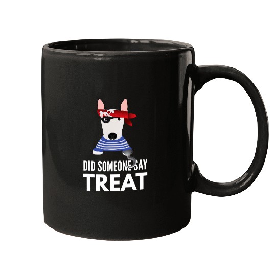 Bull Terrier Halloween Pirate Mugs