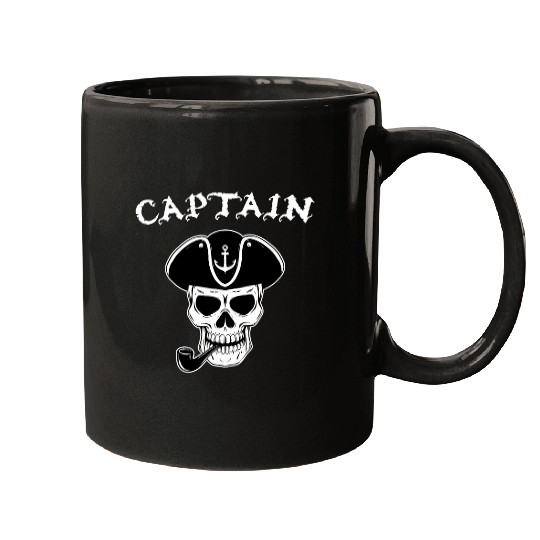 Pirate Captain Nautical Skull Love Sailing Gift Mugs