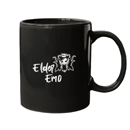 Elder Emo Funny Emo Music Fan Scene Alternative 90s Kids Pun Mugs