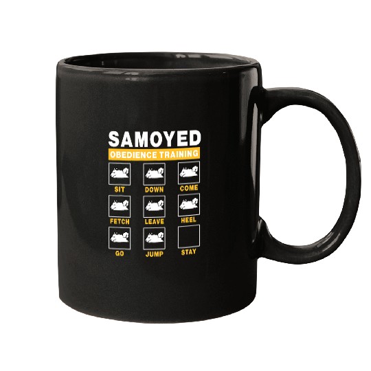 Dog Samoyed Obedience Training Dog Guide To Trainer Funny Puppy Mugs
