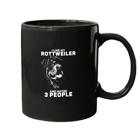 Dog Rottweiler Rottie I Like Love Dog 3 Mugs
