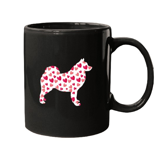Dog Samoyed Valentines Day Samoyed Hearts Puppy Dog Lover Mugs