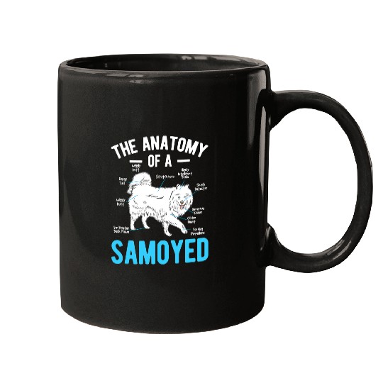 Dog Samoyed Anatomy Samoyed Dog Mugs