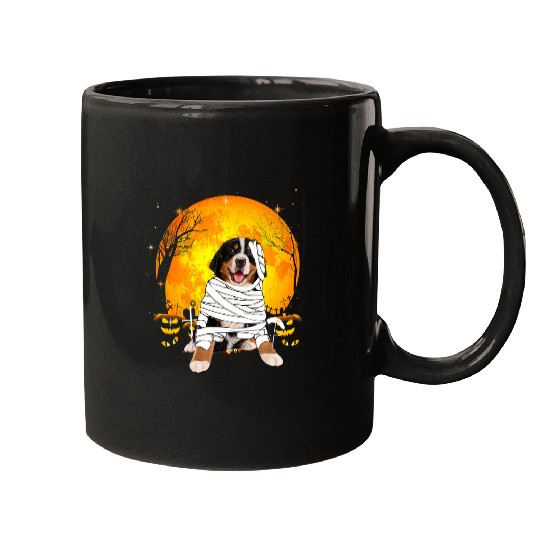 Halloween Tee for Boys Kids Bernese Mountain Mummy Pumpkin 426 Mugs