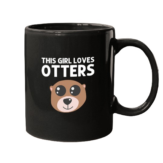 Funny Otter Animal Art For Girls Kids Sea Otter Mammals Mugs