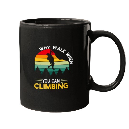 Funny Rock Climbing Gifts For Men Women Mountain Climber Mugs