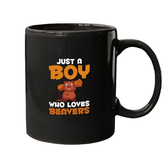 Rodent Animal Lover Just A Boy Who Loves Beavers Mugs