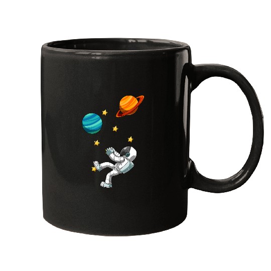 Funny Rock Climbing Astronaut Mugs