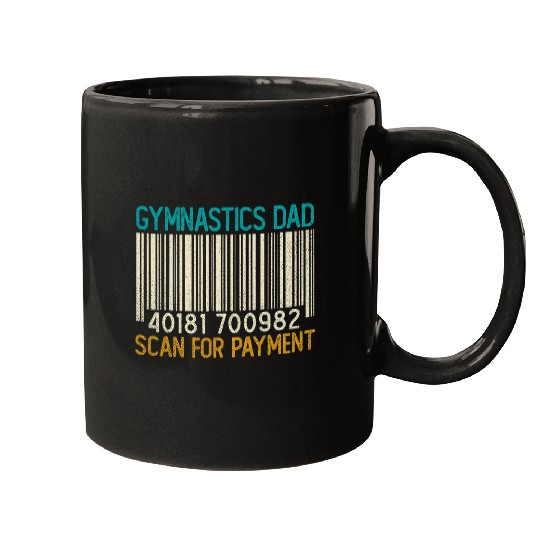Funny Gymnastics Dad Scan For Payment Fathers Day Mens 1 Mugs