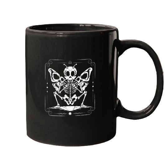 Skeletons Fairy Grunge Aesthetic Butterfly Gothic Skull Mugs