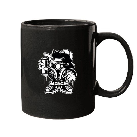 Funny uniques Modern Grafitti Street Art Cartoon Gift Mugs