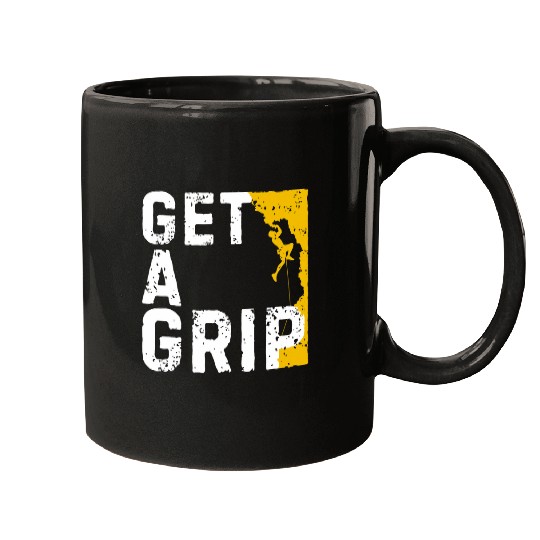 Get A Grip Rock Climbing Adventures Lover vintages Style Mugs