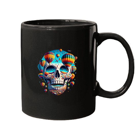 Soaring Spirit Skull Balloon Flight Joy Balloon Albuquerque Mugs