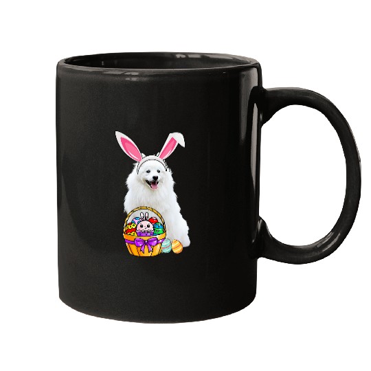 Easter Egg Funny American Eskimo Dog Easter Mugs