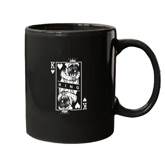German Boxer King Of Hearts Funny Dog Playing Card Pop Art Mugs