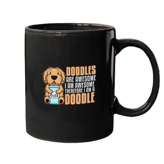 Funny Labradoodle Doodles Goldendoodle Are Awesome Quote Mugs