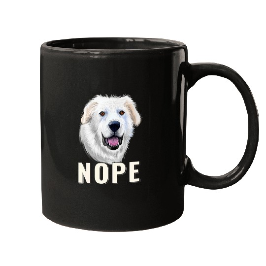 Nope Lazy Great Pyrenees Funny Dog Lover Pet Owner Mugs