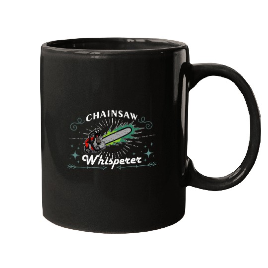 Chainsaw woodworking lumberjack woodworker arborist gardener 1 Mugs