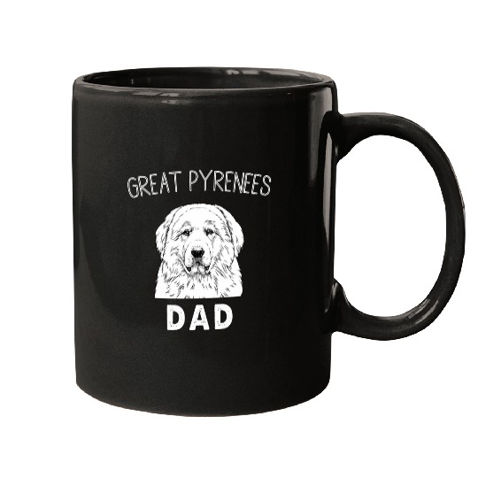 Great Pyrenees Dad PYR Dog Papa Mugs