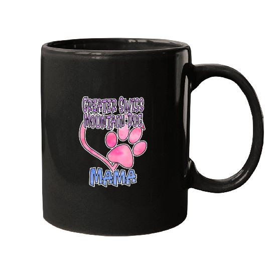 Greater Swiss Mountain Mama Dog Canine Dog Lover Paw Print Mugs