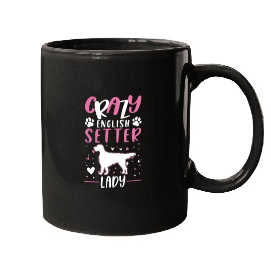 crazys English Setter lady English Setter Girl Mugs