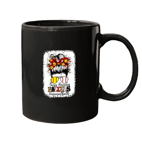 Busy Raising Ballers Baseball Softball Mom Fun Mom Of Both Mugs