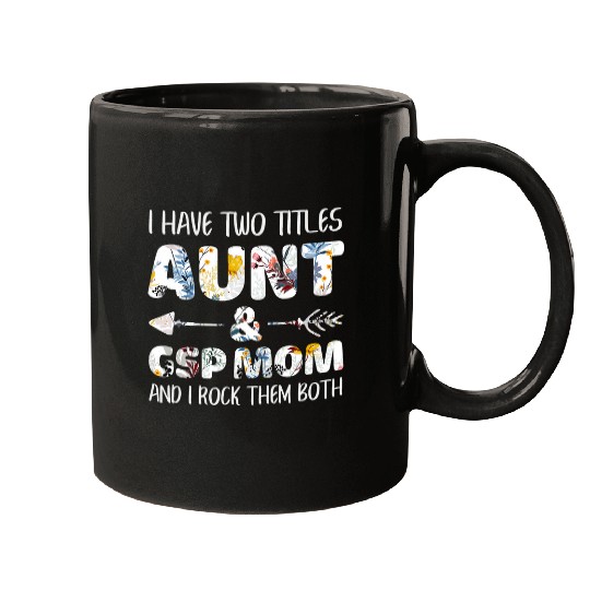 I Have Two Titles Aunt And Gsp Mom Dog Lover Mugs