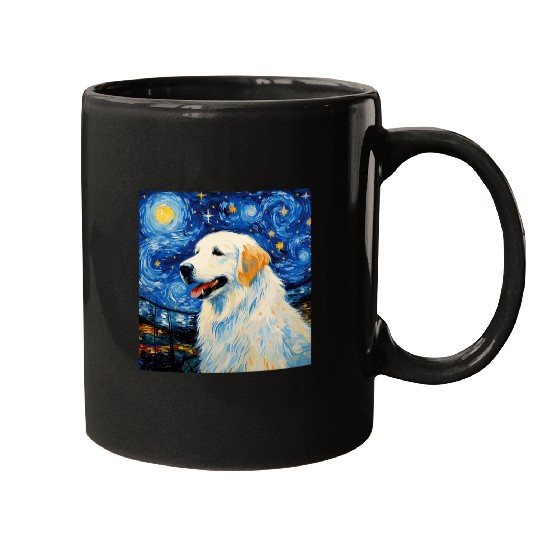 Great Pyrenees Starry Night For Dog Mom Dog Dad Mugs
