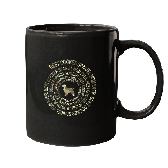 Flag US Camo Cocker Spaniel Dog Mom Ever Spiral Dog Lover Mugs