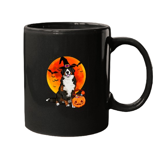 Dog Halloween Bernese Mountain Dog Jack O Lantern Pumpkin 112 Mugs