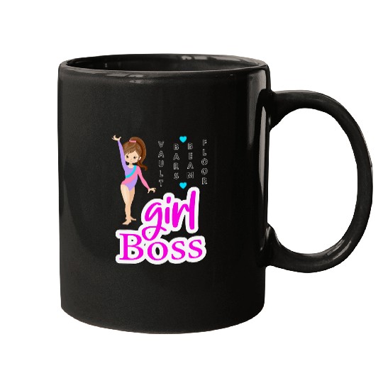 Gymnast Girl Boss Gymnastics Vault Bars Beam Floor Mugs