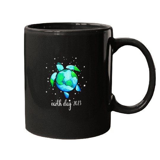 Earth Day Sea Turtle Watercolor Art Save Sea Turtles 8 Mugs