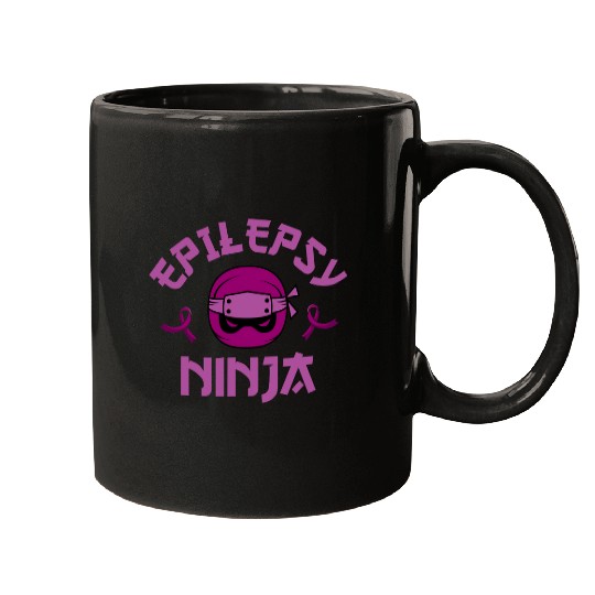 Epilepsy Ninja Epilepsia Epileptic Seizure Disorder Purple Mugs