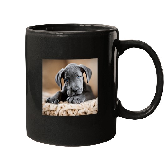 Great Dane Puppy Close Up Mugs
