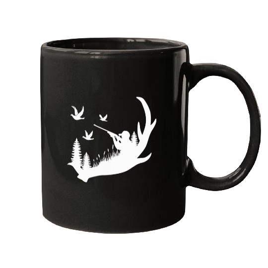 Pigeon Antler Bird Dove Hunting Gift   2Dove Hunter Mugs